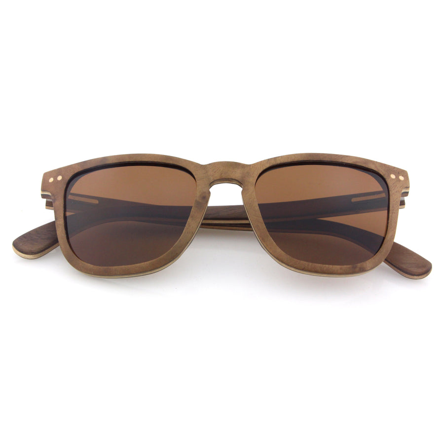 Angelou Sunglasses - Aluminum & Wood Edition