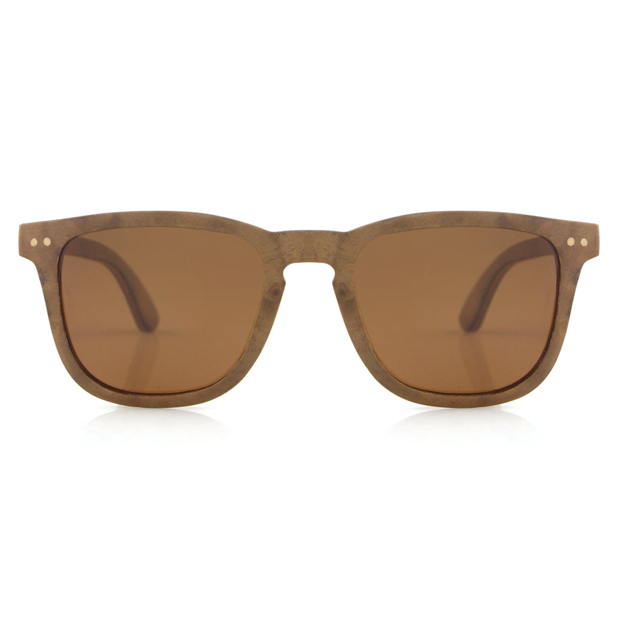 Angelou Sunglasses - Aluminum & Wood Edition